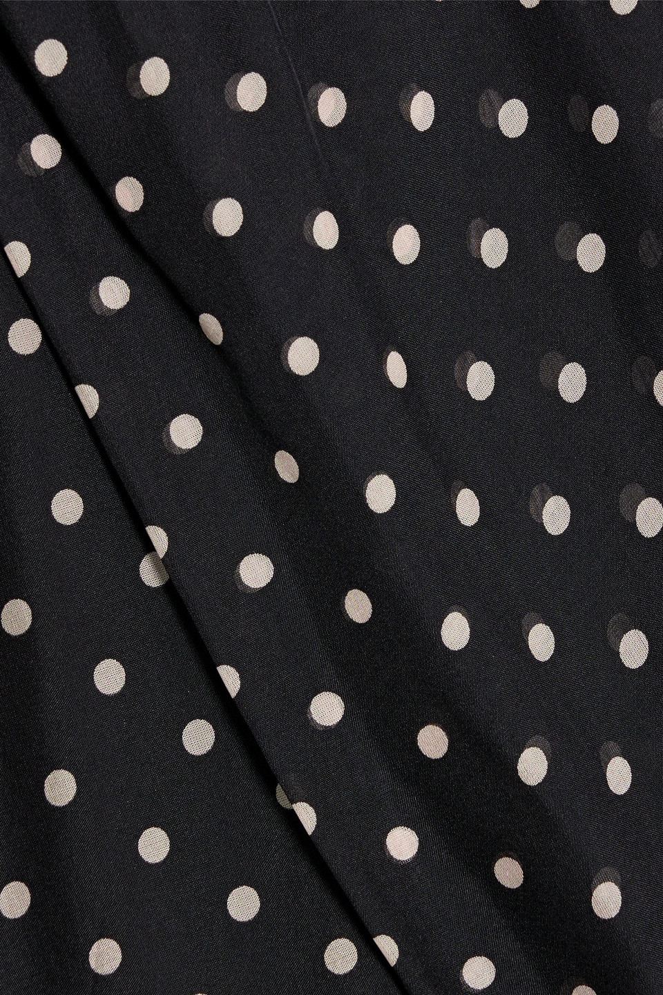 MIKAEL AGHAL POLKA-DOT SILK-CHIFFON BLOUSE