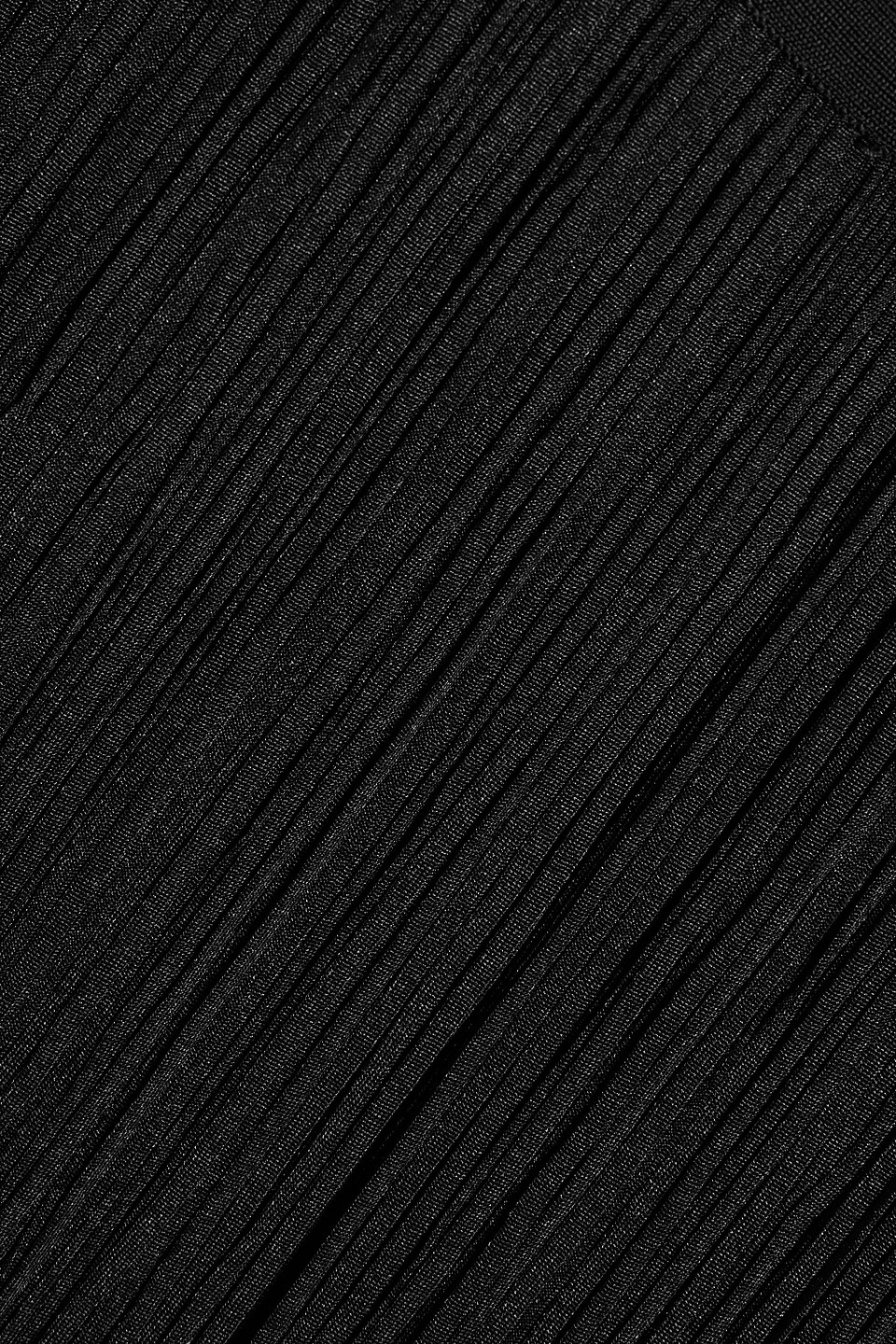 Herve Leger Fringed Bandage Mini Dress In Black