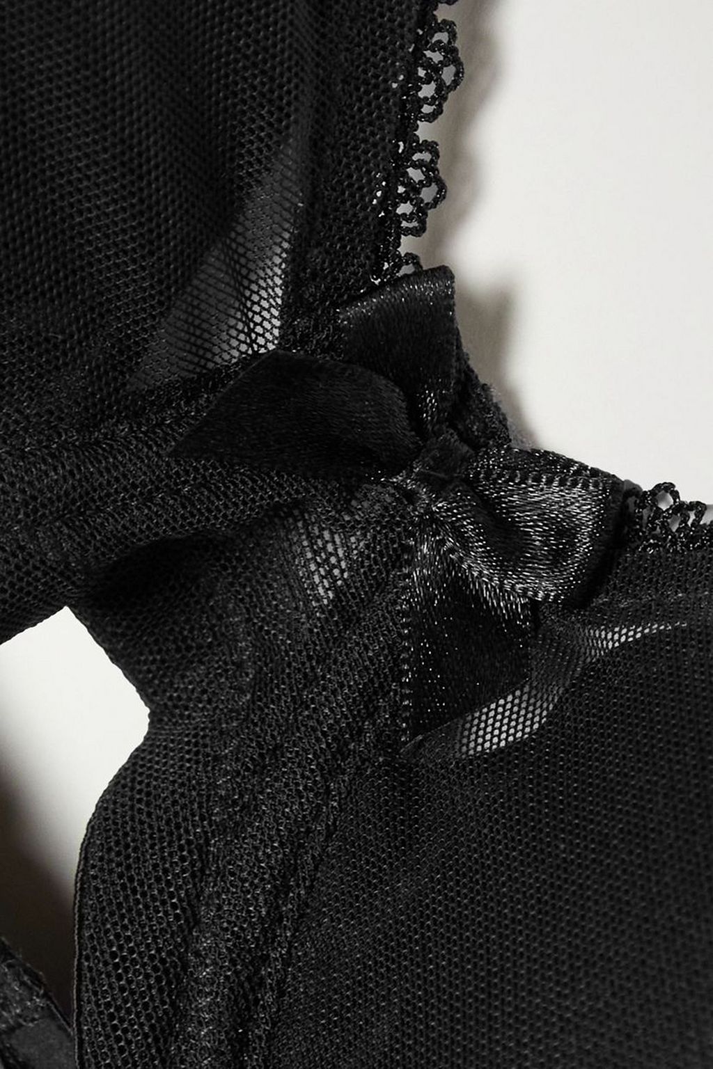 JOURNELLE Victoire tulle and stretch-jersey underwired plunge bra