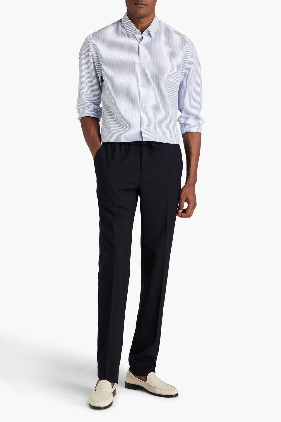 Slowear Ripstop Drawstring Pants In Midnight Blue