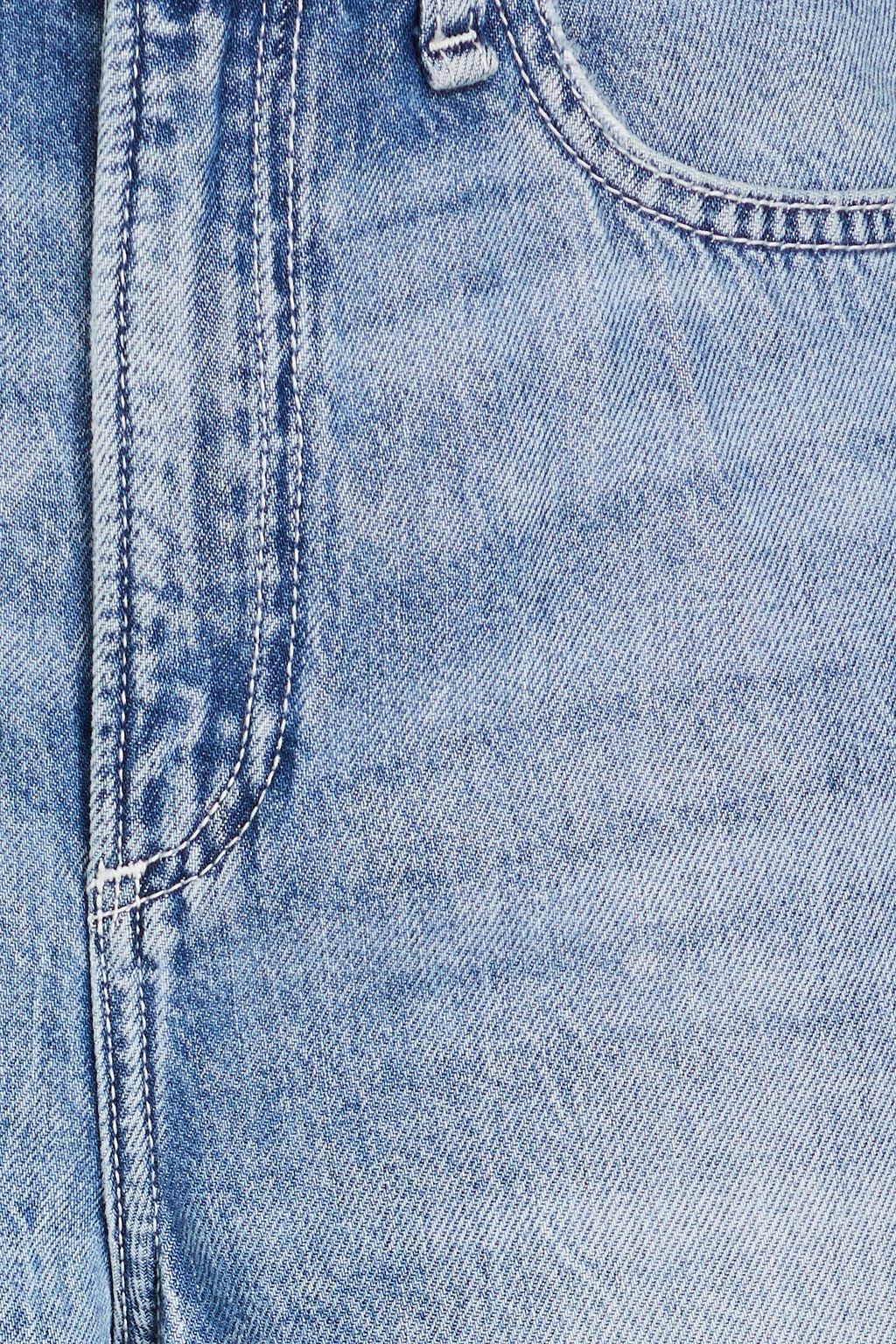RAG & BONE جينز بأرجل واسعة وخصر مرتفع وبتأثير معتق