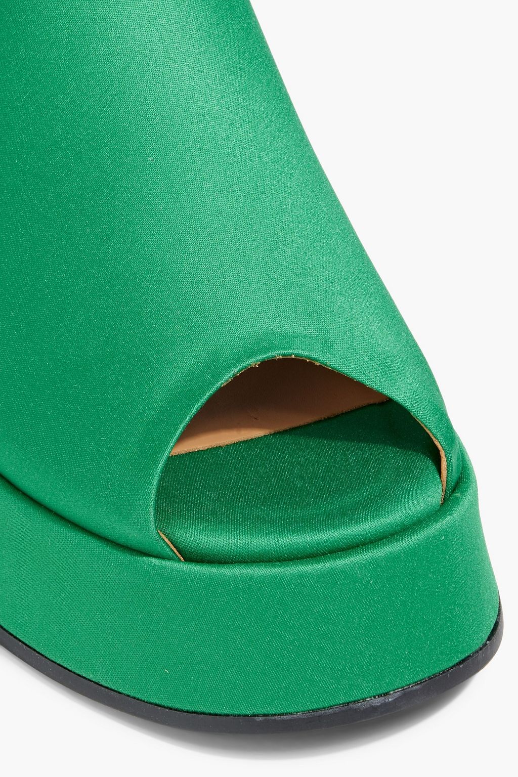 GANNI Satin platform mules