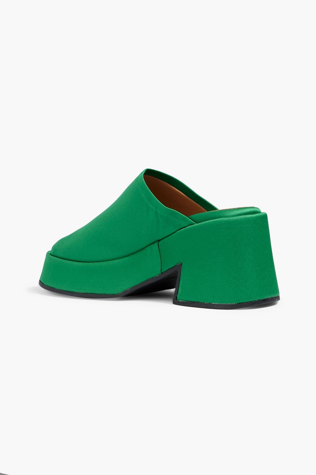 GANNI Satin platform mules
