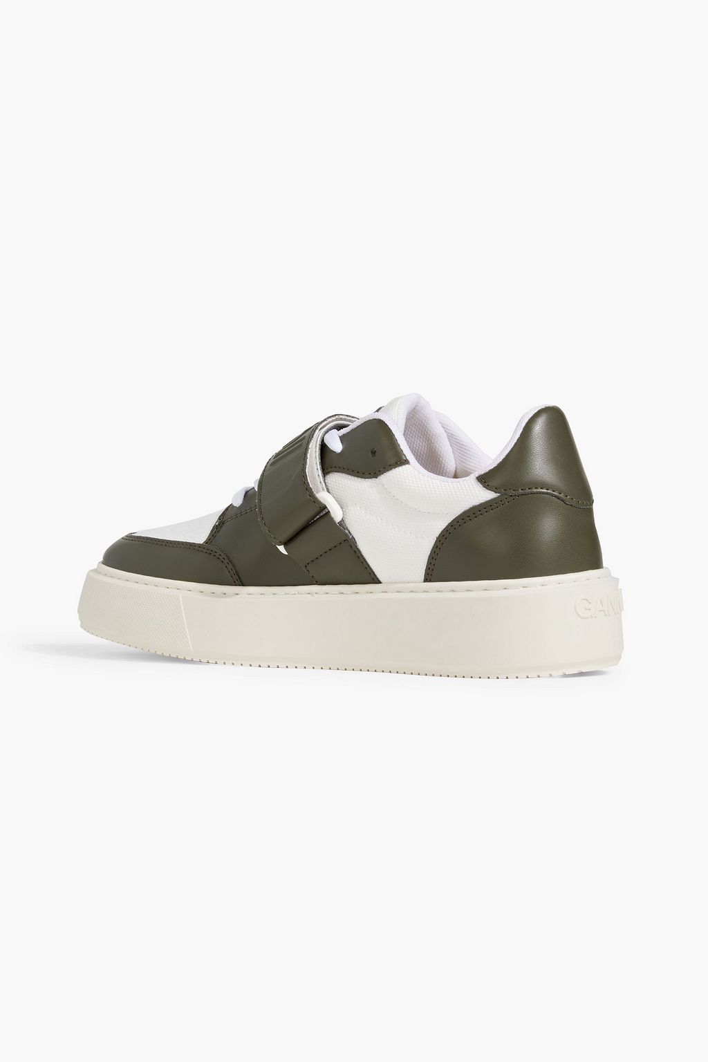 GANNI Sporty Mix Cupsole mesh and faux leather sneakers