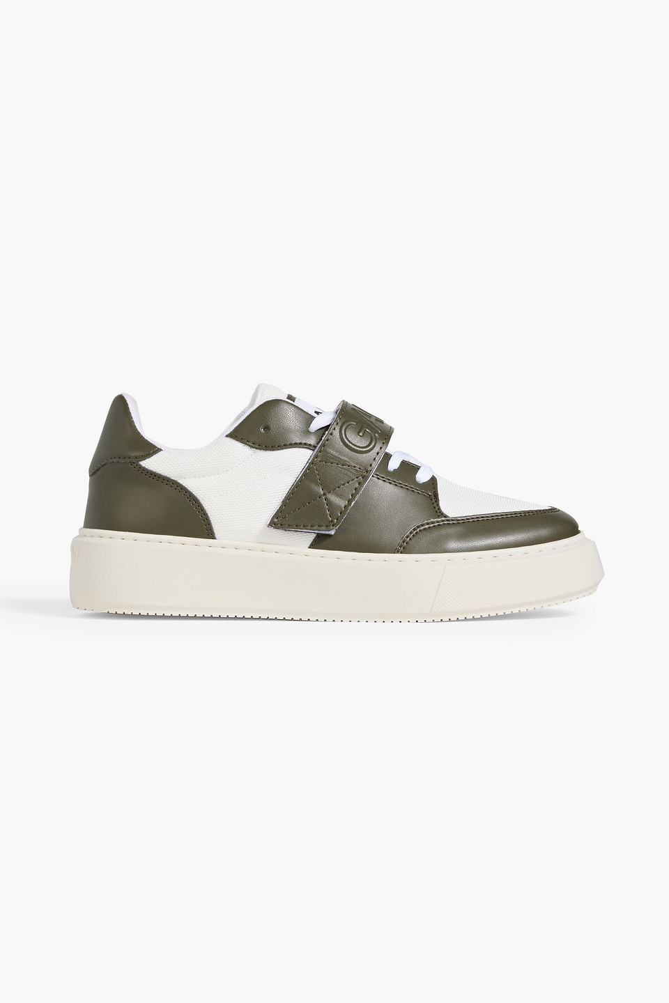 Ganni Sporty Mix Sneakers In Army Green