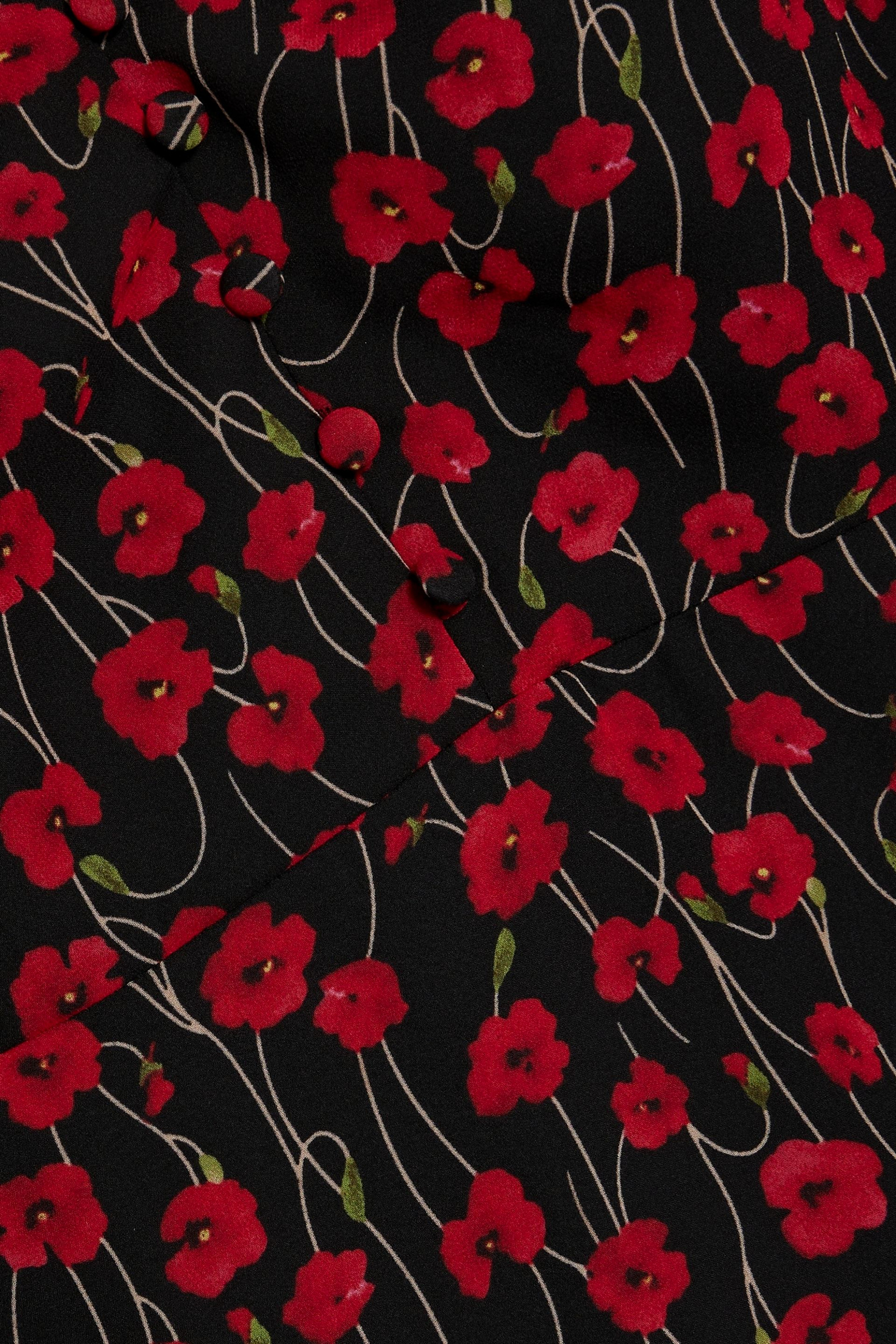 MIKAEL AGHAL Belted floral-print chiffon midi dress thumbnail