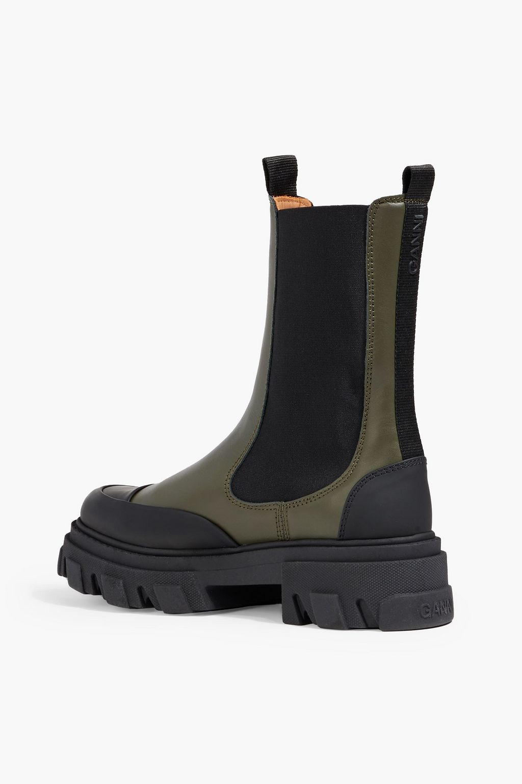 GANNI Leather Chelsea boots
