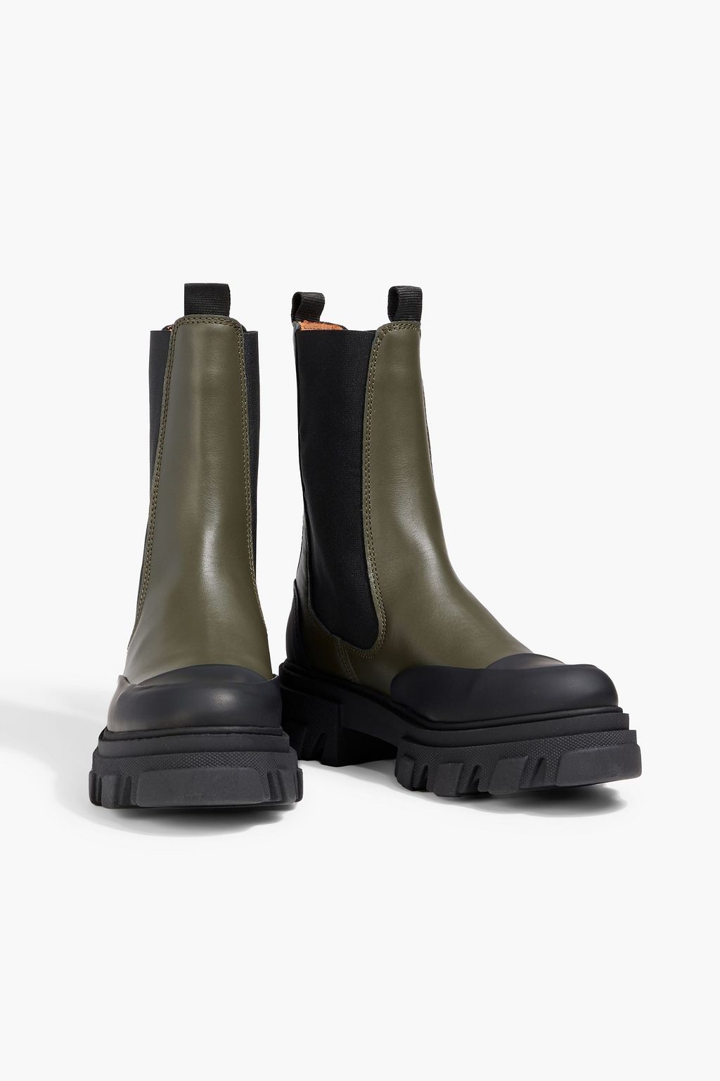 GANNI Leather Chelsea boots
