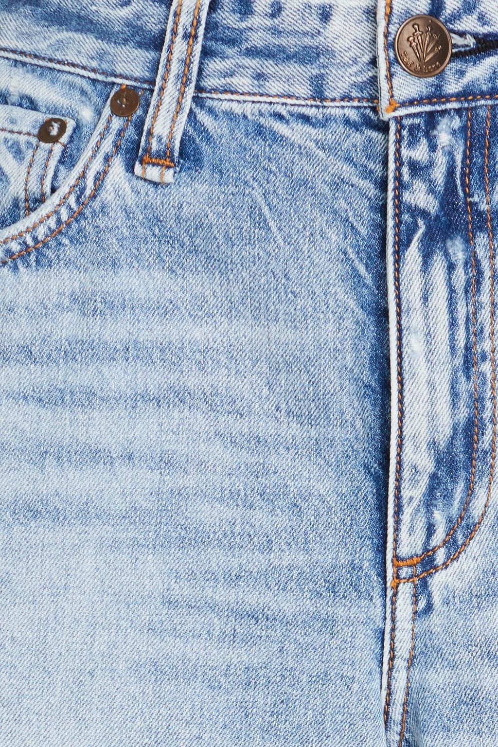 RAG & BONE جينز بقصّة تضيق تدريجياً بخصر مرتفع وبتأثير معتق
