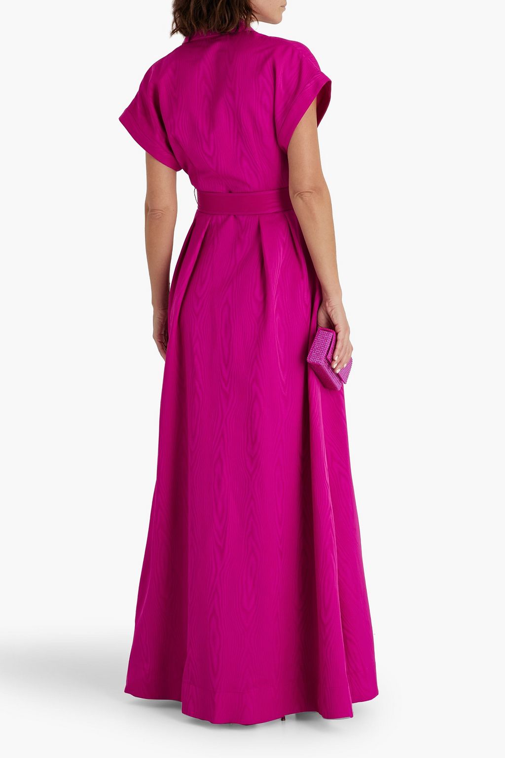 REBECCA VALLANCE Cynthia belted moire gown
