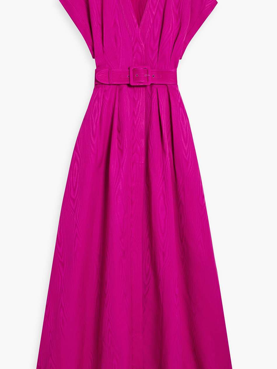 cynthia belted moire gown