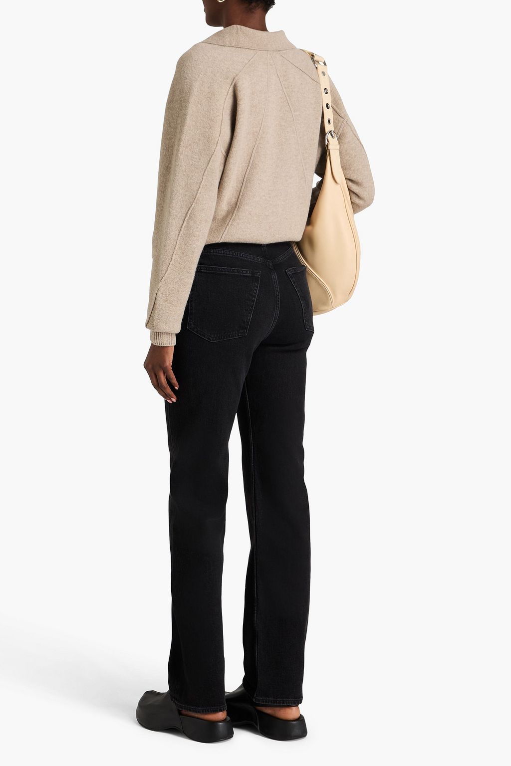 RAG & BONE كنزة رياضية بولو Bridget من مزيج الصوف