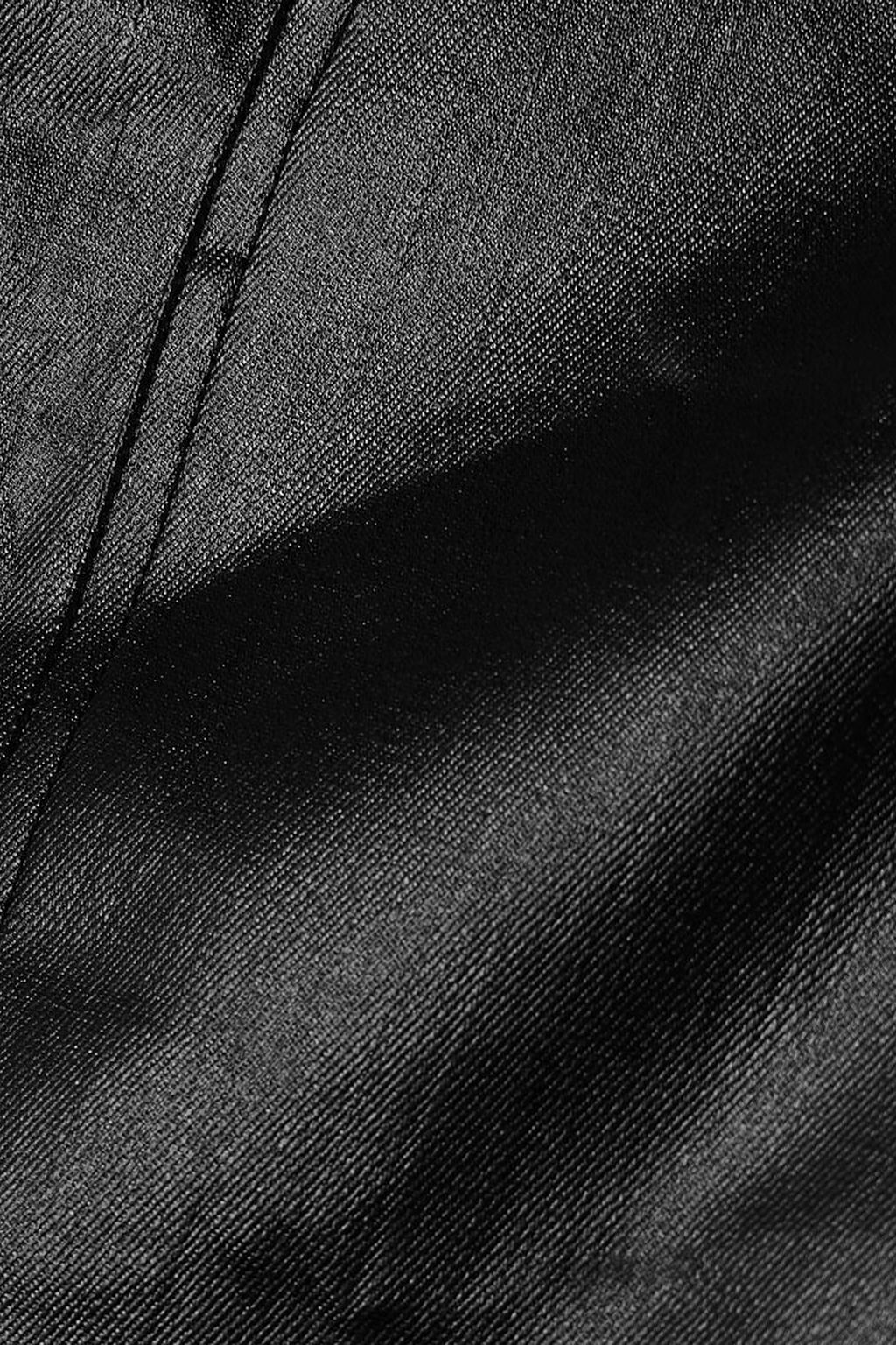 RICK OWENS جينز مطلي بقصة ضيقة وسرج منخفض