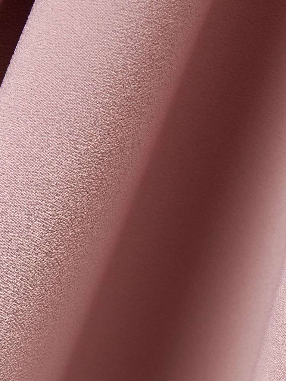 draped crepe de chine wrap gown