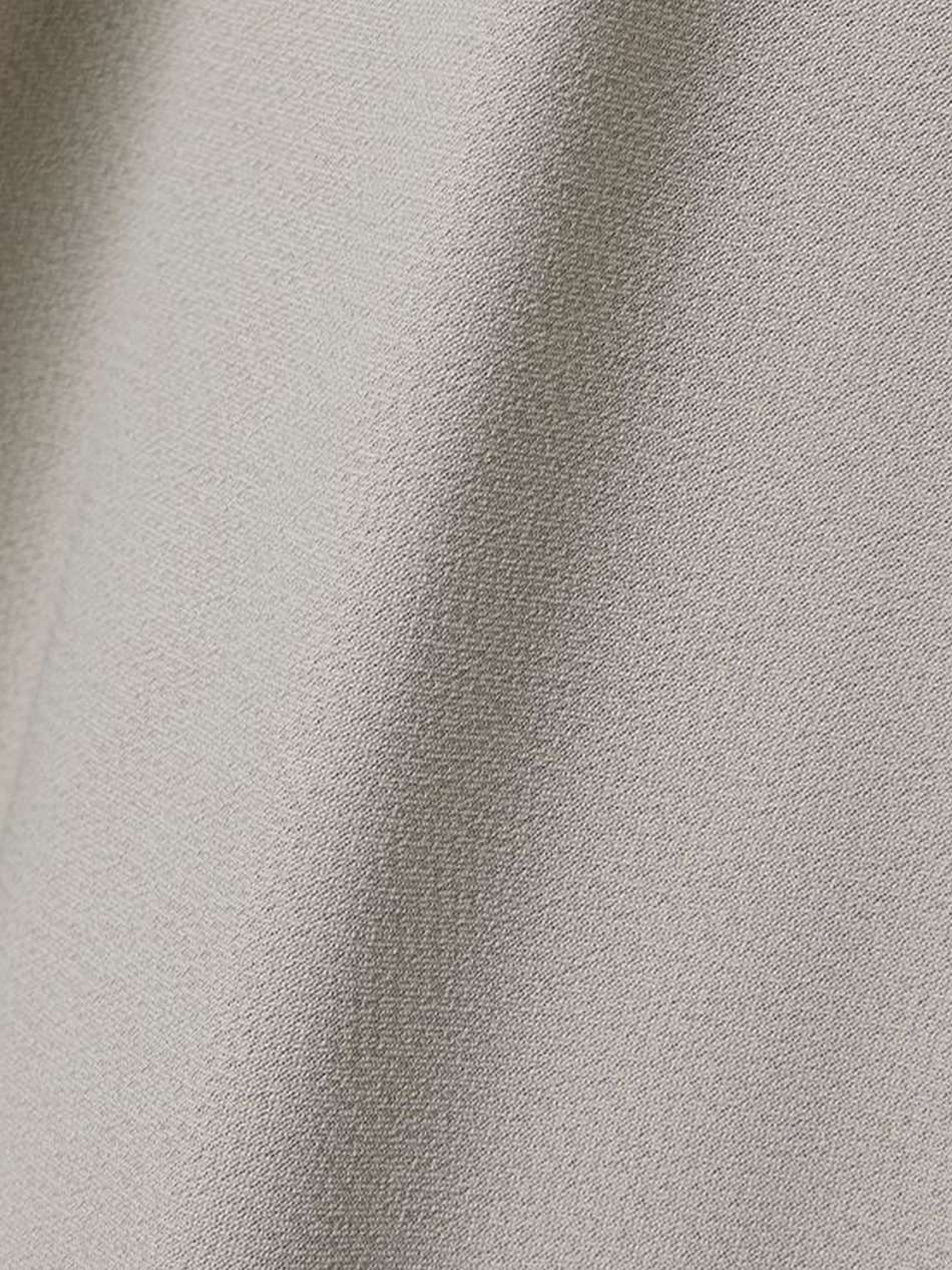 gathered wrap-effect crepe midi dress