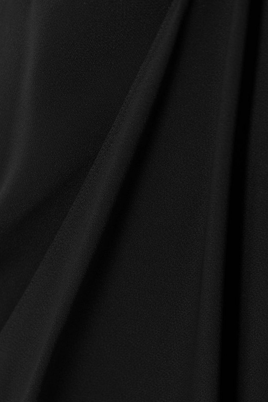 RICK OWENS فستان متوسط الطول من الكريب بتأثير مزموم بقصّة تلتفّ حول الجسم