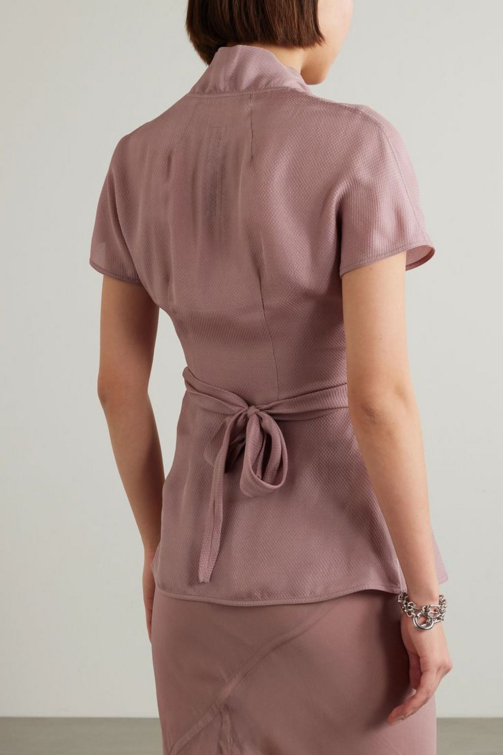 RICK OWENS Draped jacquard wrap top