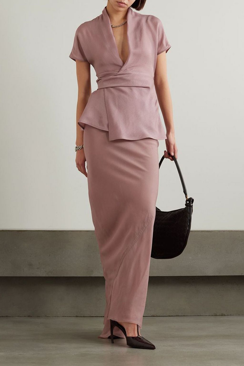 RICK OWENS Draped jacquard wrap top