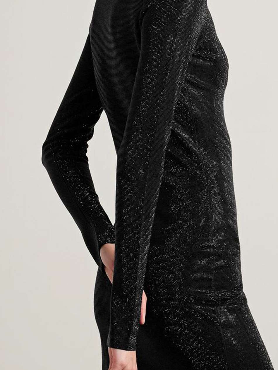 crystal-embellished jersey mini dress
