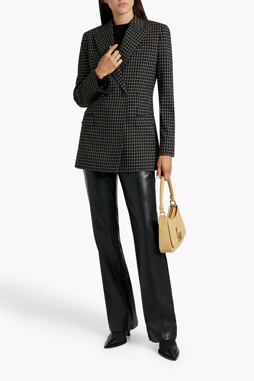 THEORY Taylor double-breasted checked twill blazer
