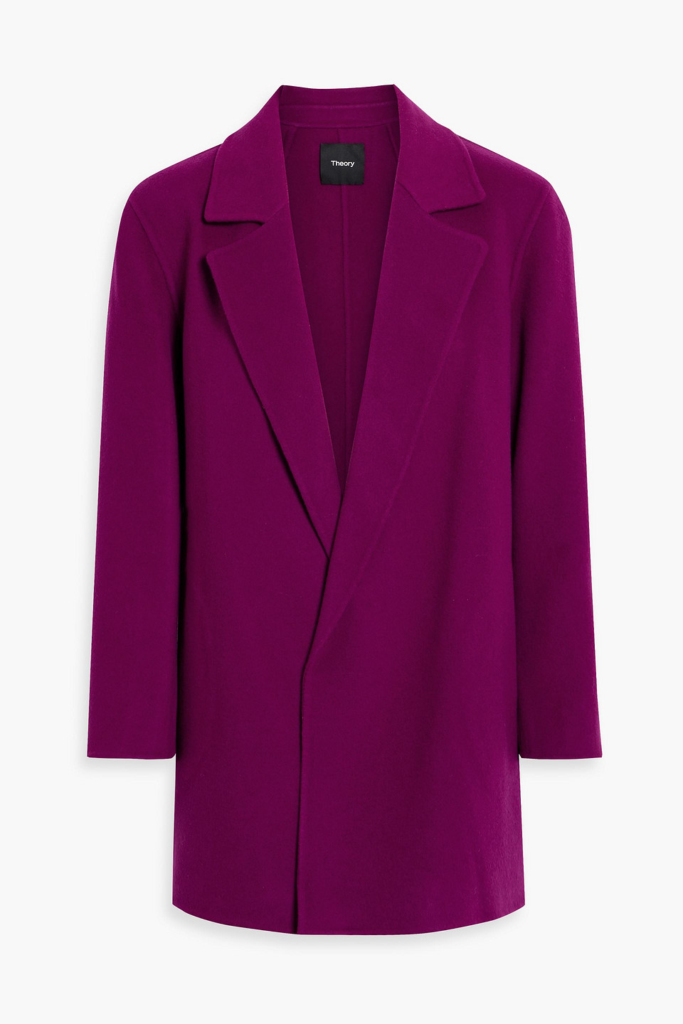 Theory Clairene Cashmere-felt Coat In Magenta