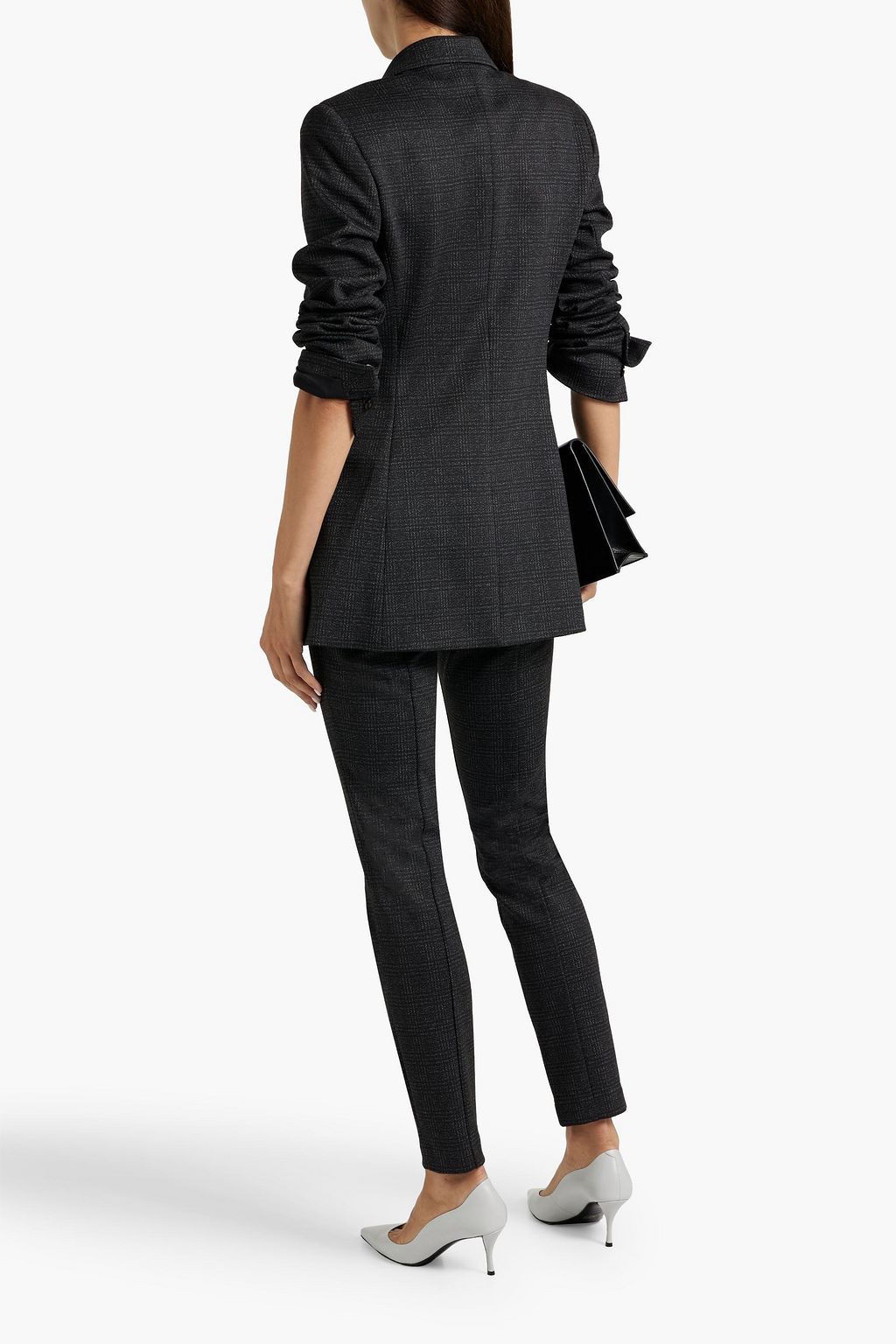 THEORY Taylor double-breasted checked jersey blazer