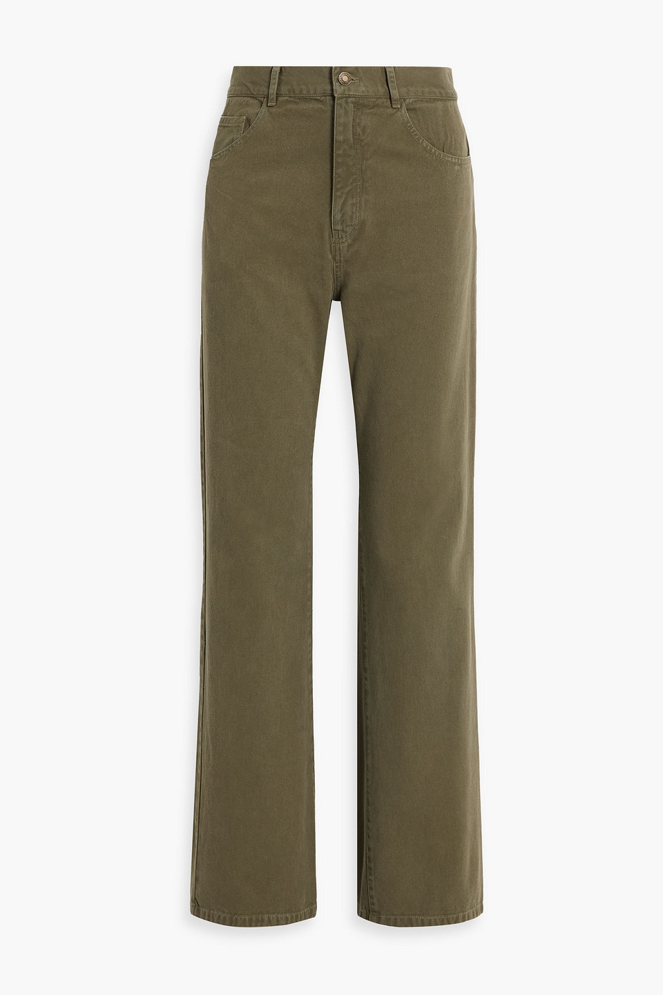 Nili Lotan Mitchell High-rise Straight-leg Jeans In Army Green
