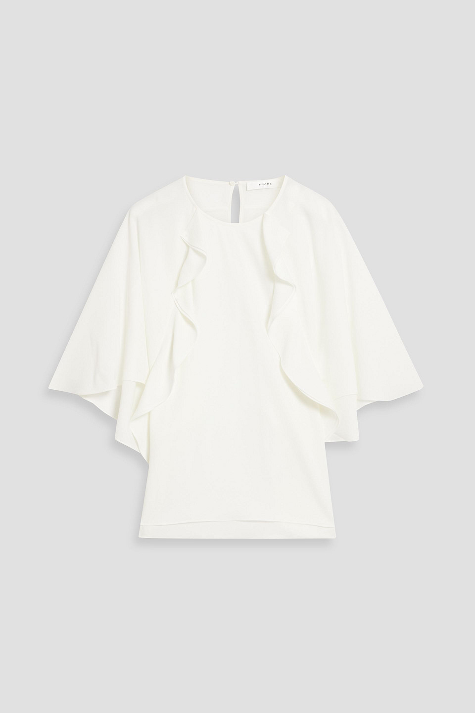 FRAME RUFFLED CREPE BLOUSE