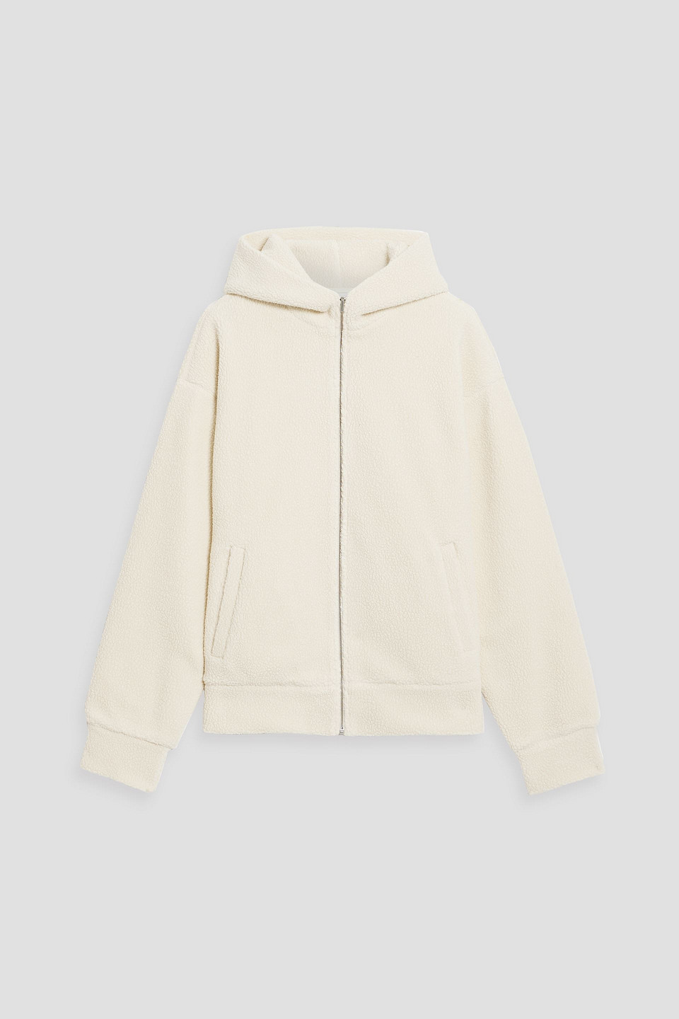 Ienki Ienki Sherpa Fleece Zip-up Hoodie In Ivory