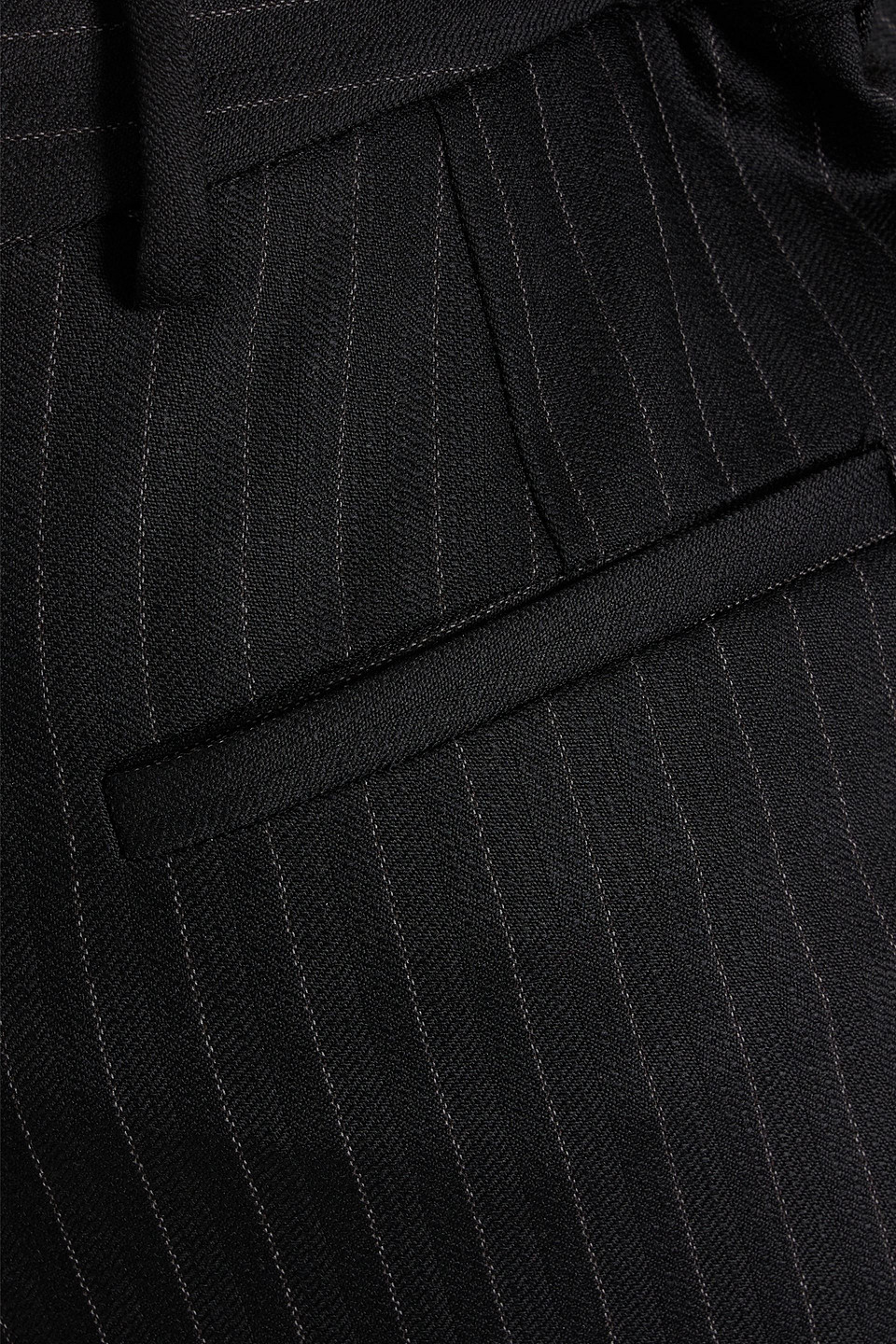 Nili Lotan Arielle Pinstriped Wool-blend Flared Pants In Black