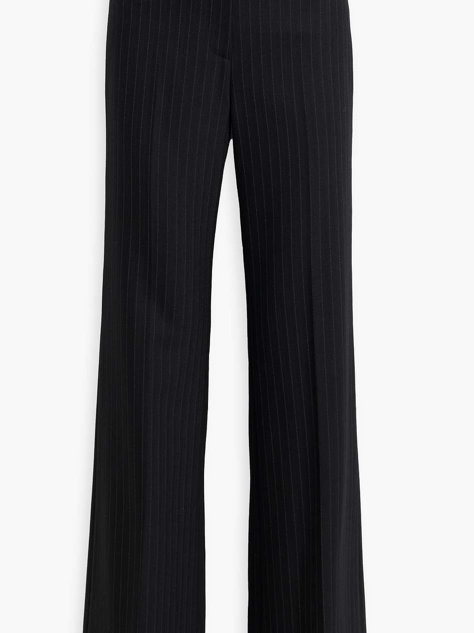 arielle pinstriped wool-blend flared pants