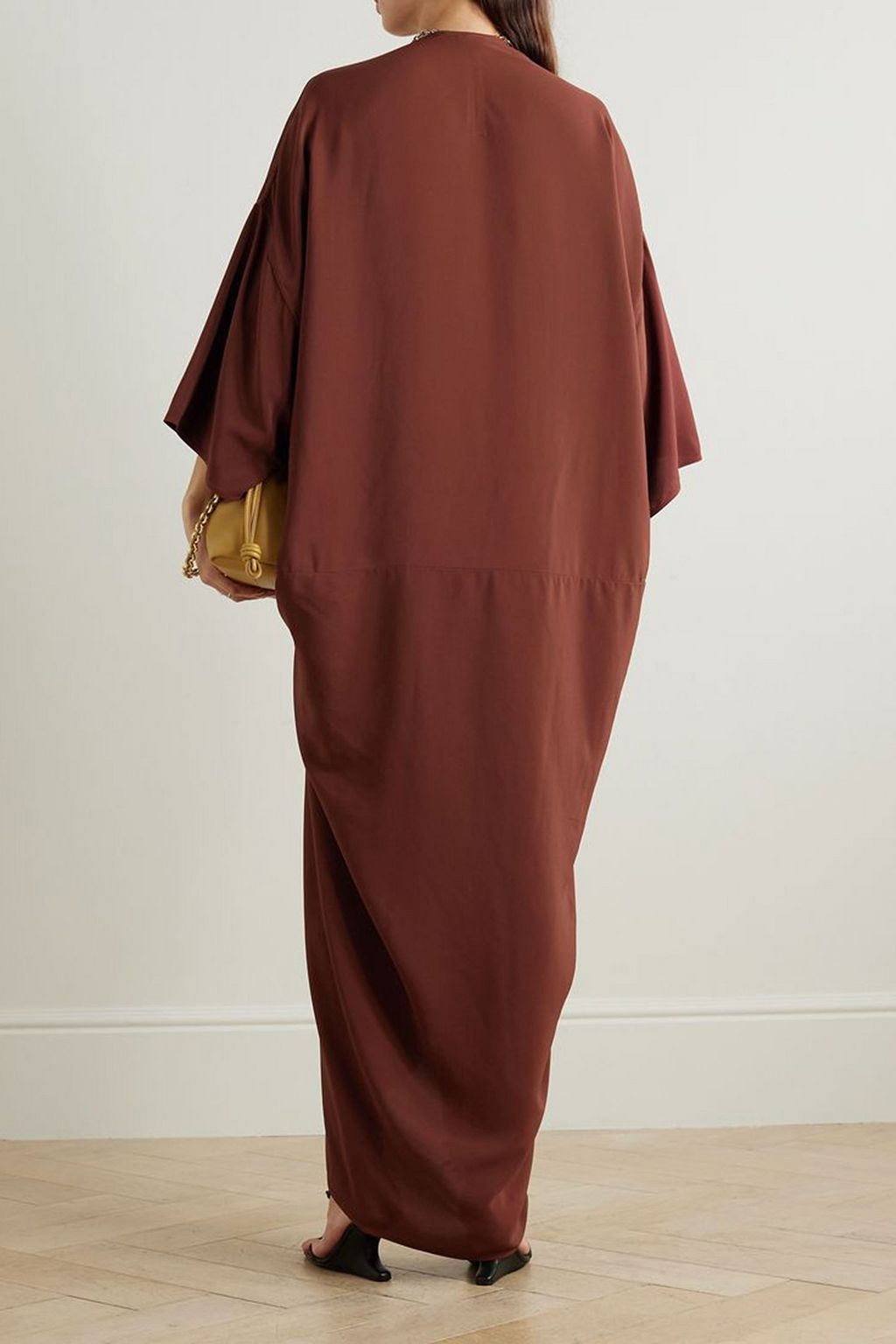 RICK OWENS Tommykite draped crepe maxi dress