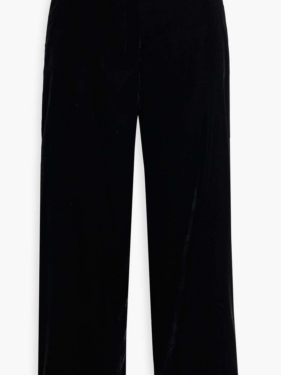 velvet wide-leg pants