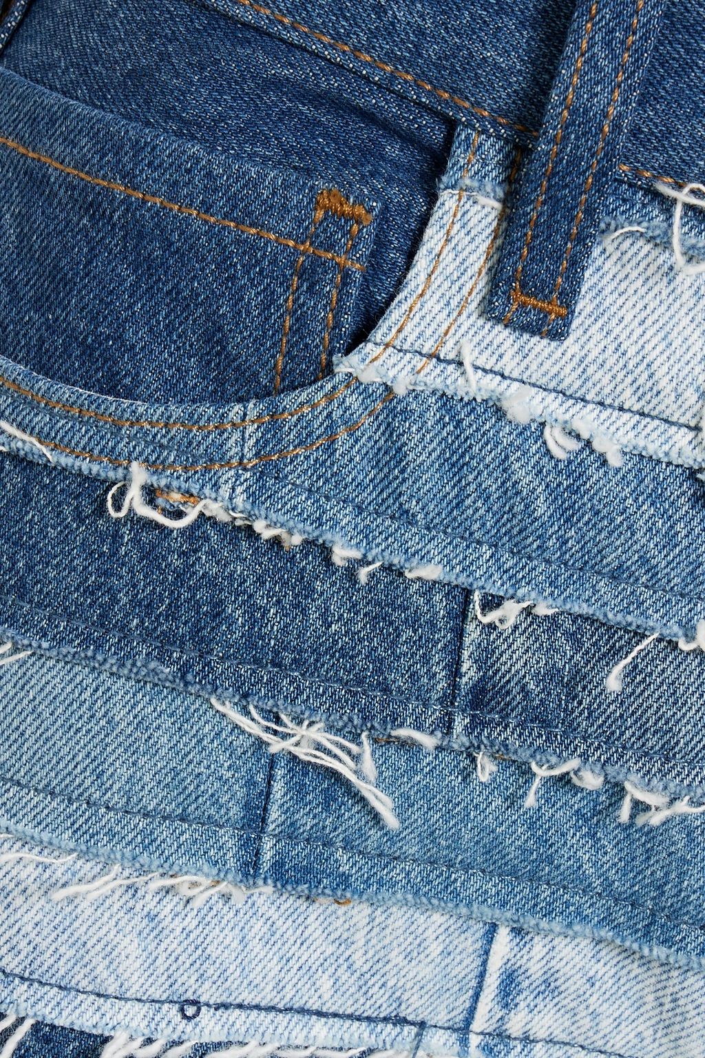 FRAME Le Jane Atelier patchwork high-rise straight-leg jeans