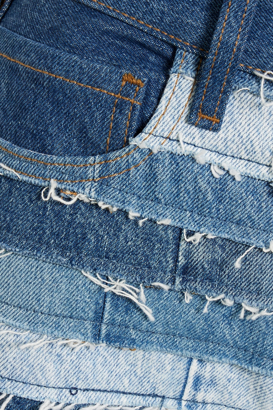 FRAME LE JANE ATELIER PATCHWORK HIGH-RISE STRAIGHT-LEG JEANS 