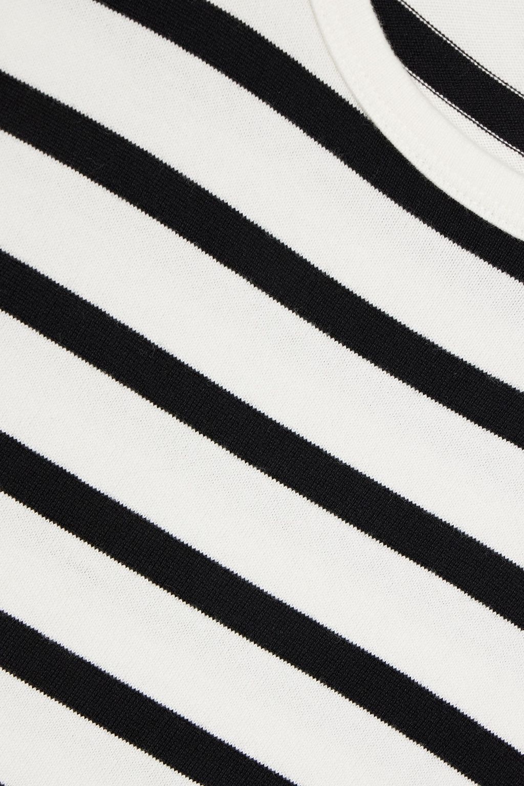 FRAME Striped cotton-jersey mini dress
