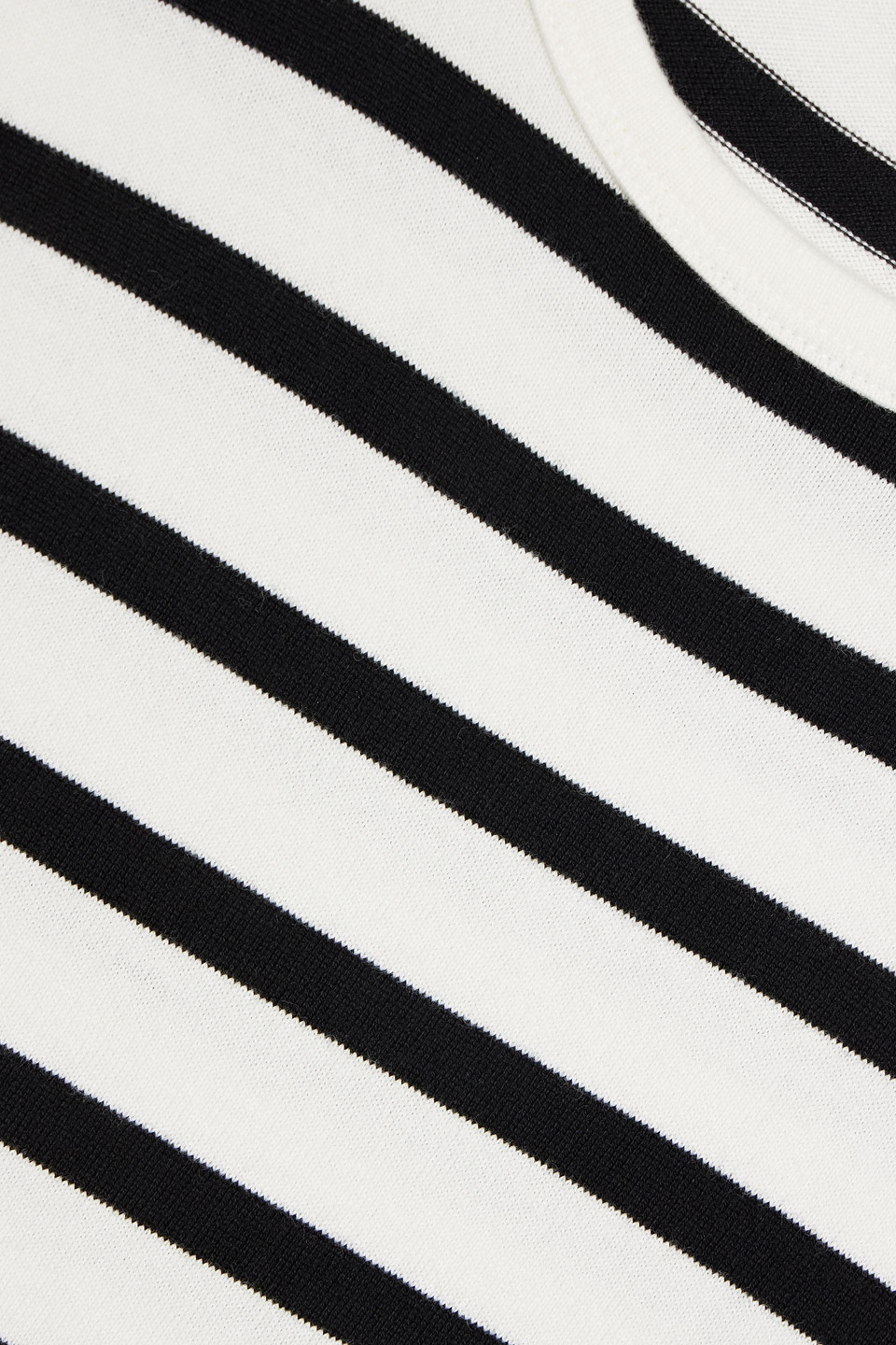 Frame Striped Cotton-jersey Mini Dress In White