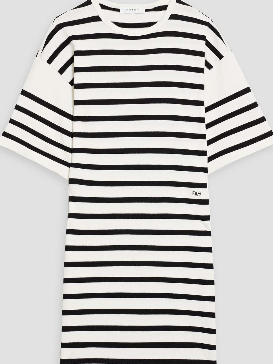 striped cotton-jersey mini dress
