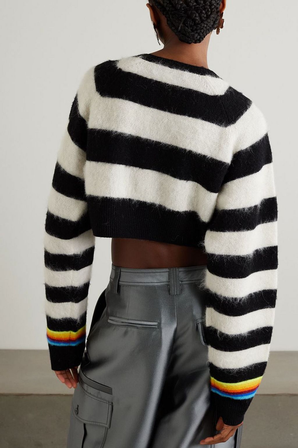 CHRISTOPHER JOHN ROGERS Striped brushed wool-blend sweater