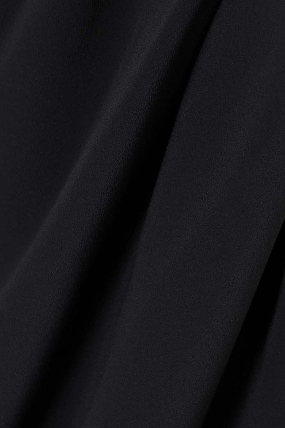 Rick Owens Gathered Satin Top In Black