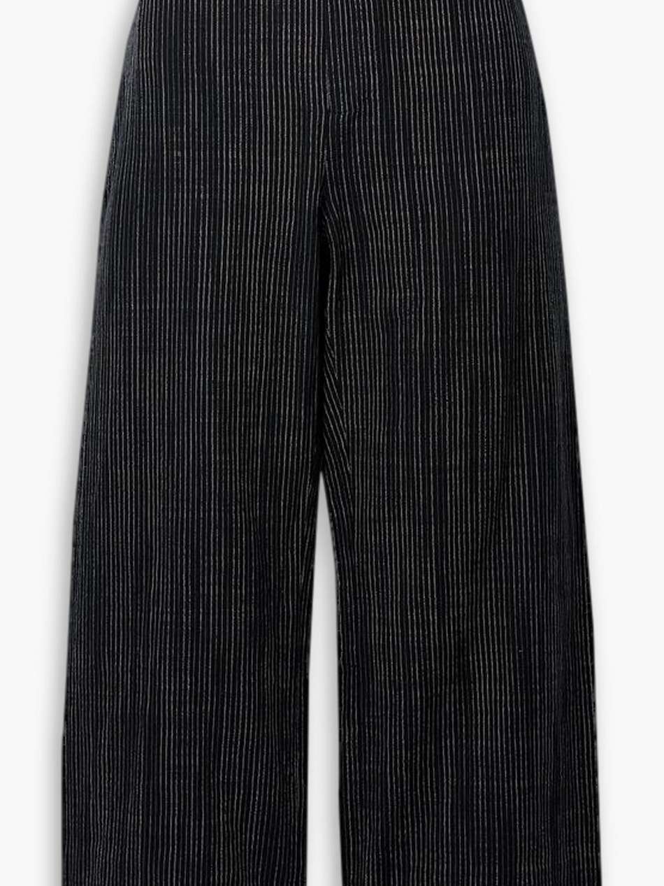merida striped cotton wide-leg pants