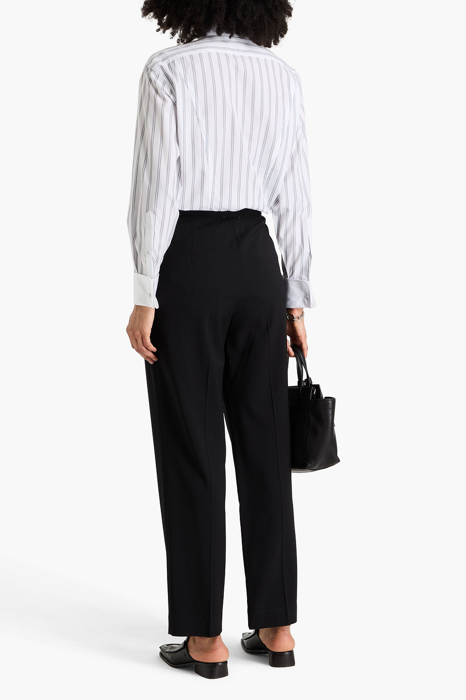 Rag & Bone Diana Striped Cotton Shirt In White