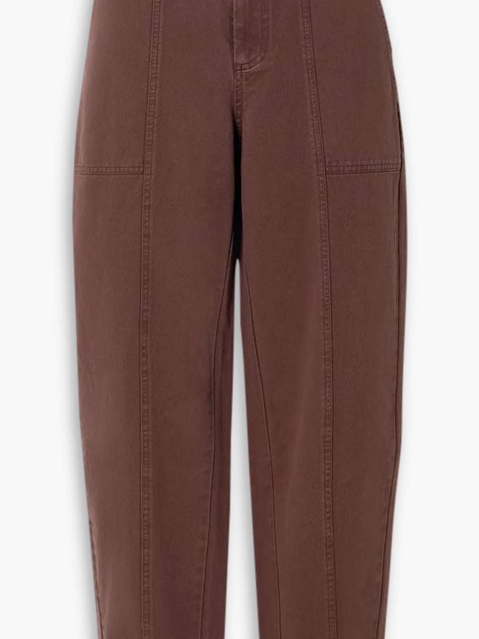 mera cotton-twill tapered pants