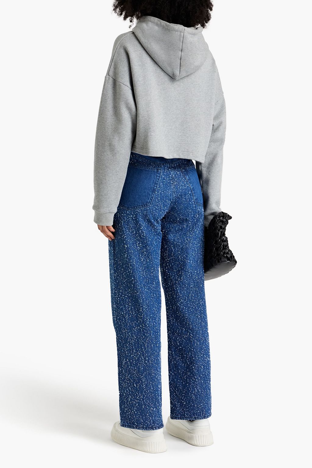 RAG & BONE جينز "لوجان" بأرجل واسعة وبخصر مرتفع من التويد