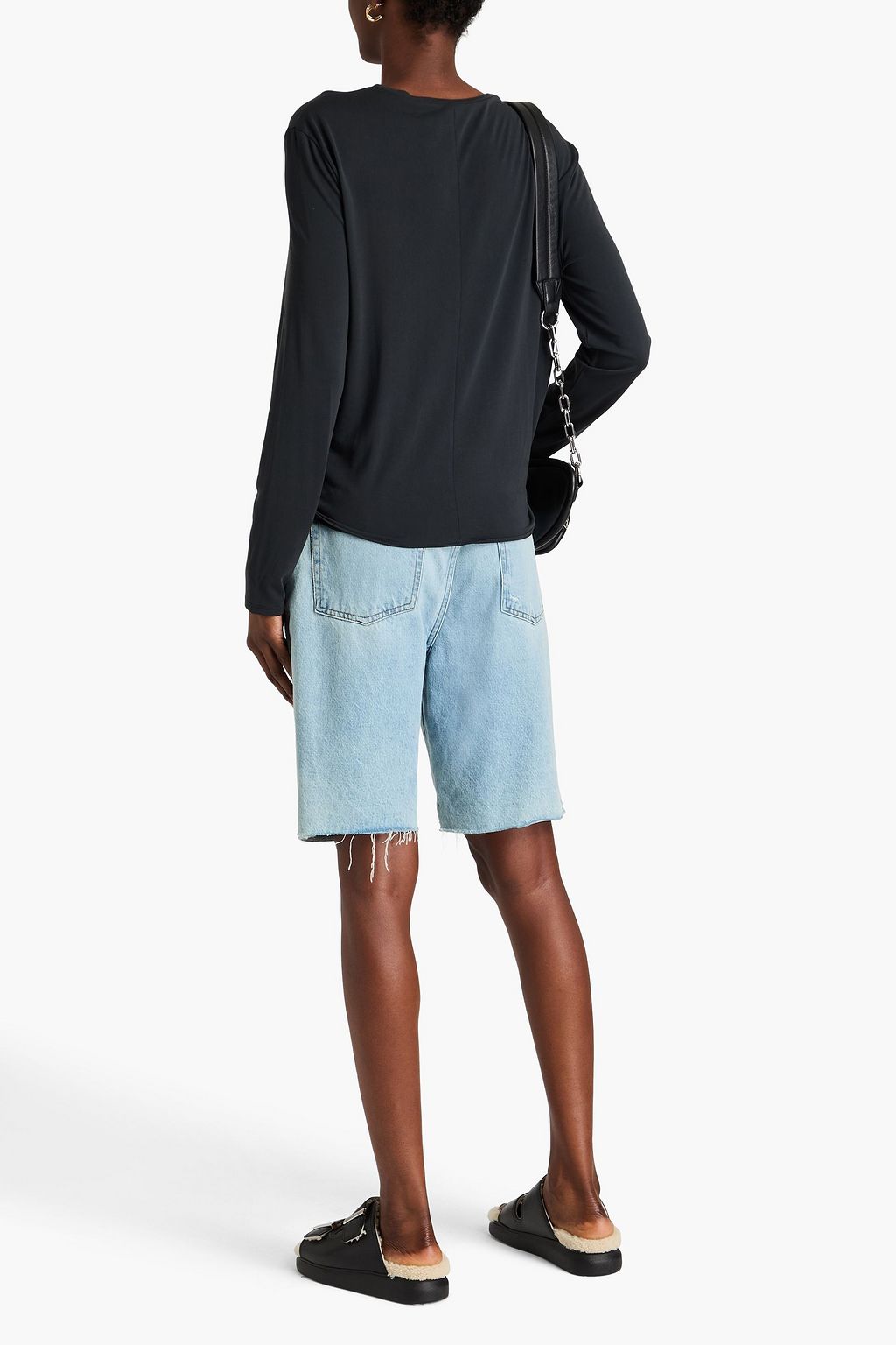 RAG & BONE Jenna knotted modal-blend jersey top