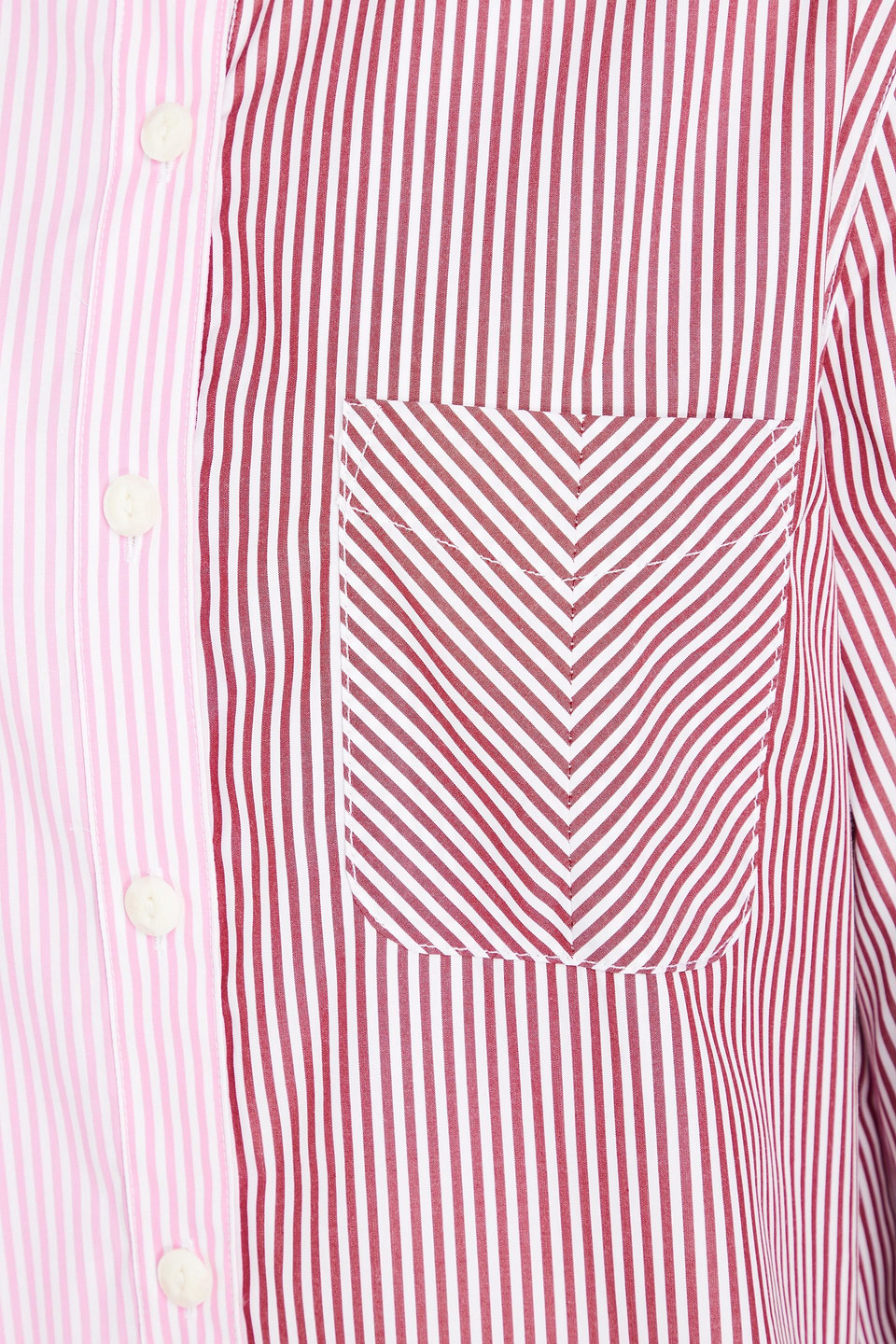 Rag & Bone Maxine Multi-stripe Button-front Shirt In Pink