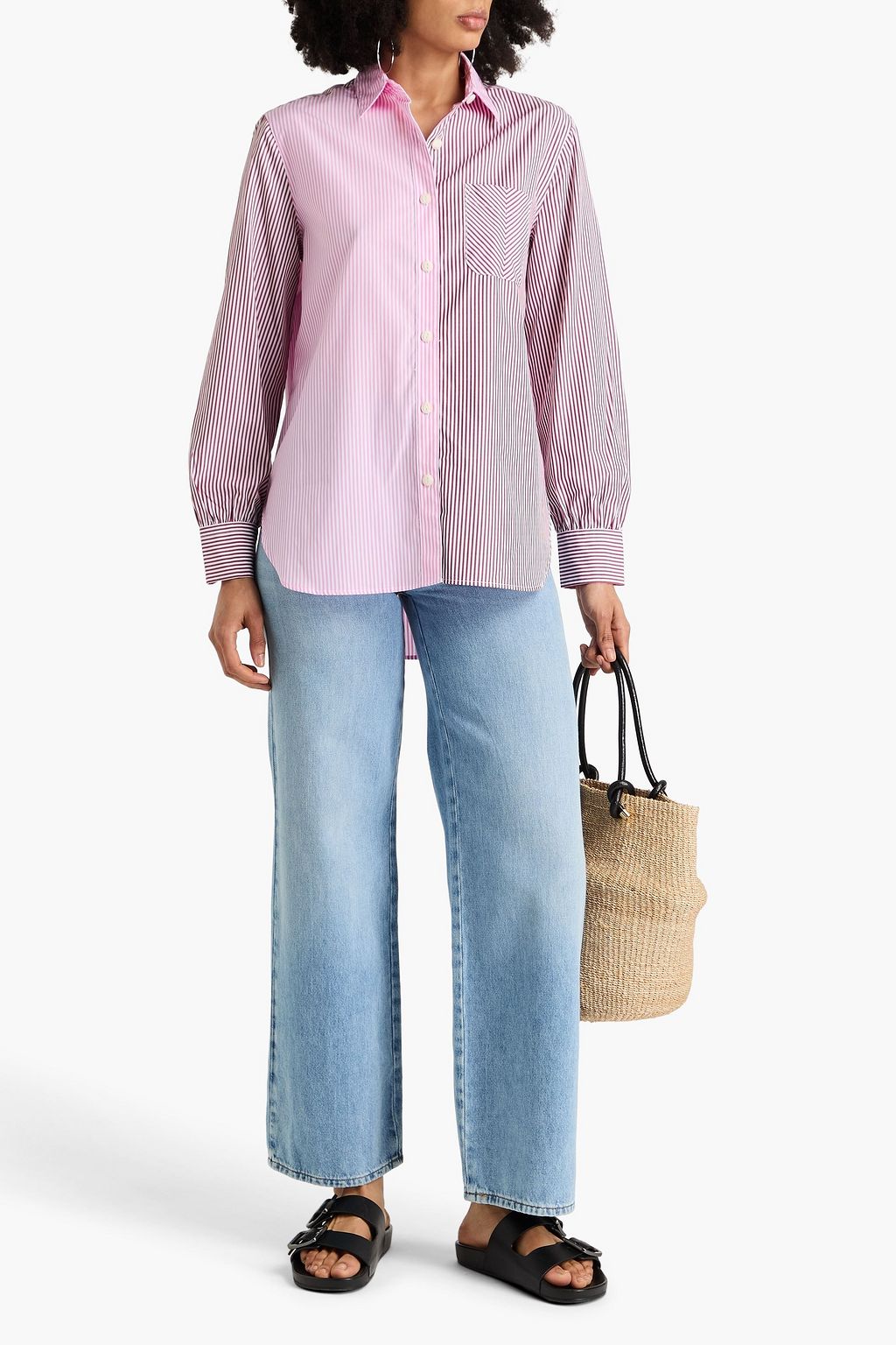 RAG & BONE Maxine striped cotton-poplin shirt