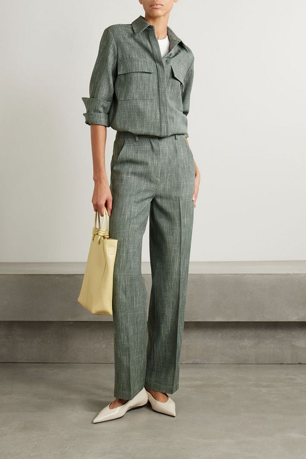 CO Wool-blend straight-leg pants