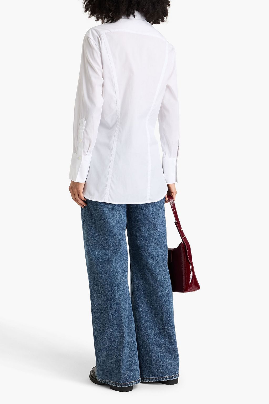 RAG & BONE Indiana wrap-effect cotton-poplin shirt
