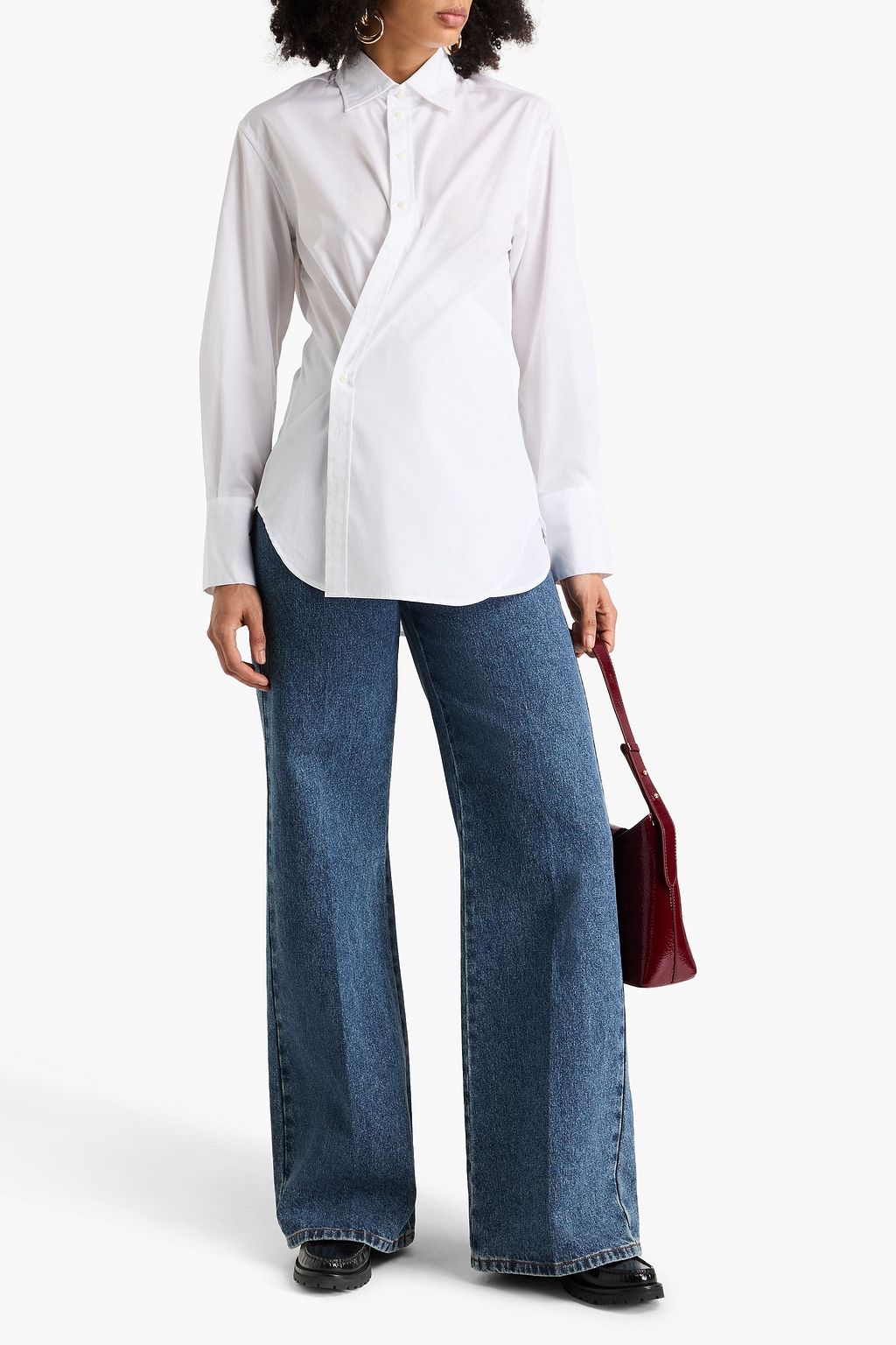 RAG & BONE Indiana wrap-effect cotton-poplin shirt